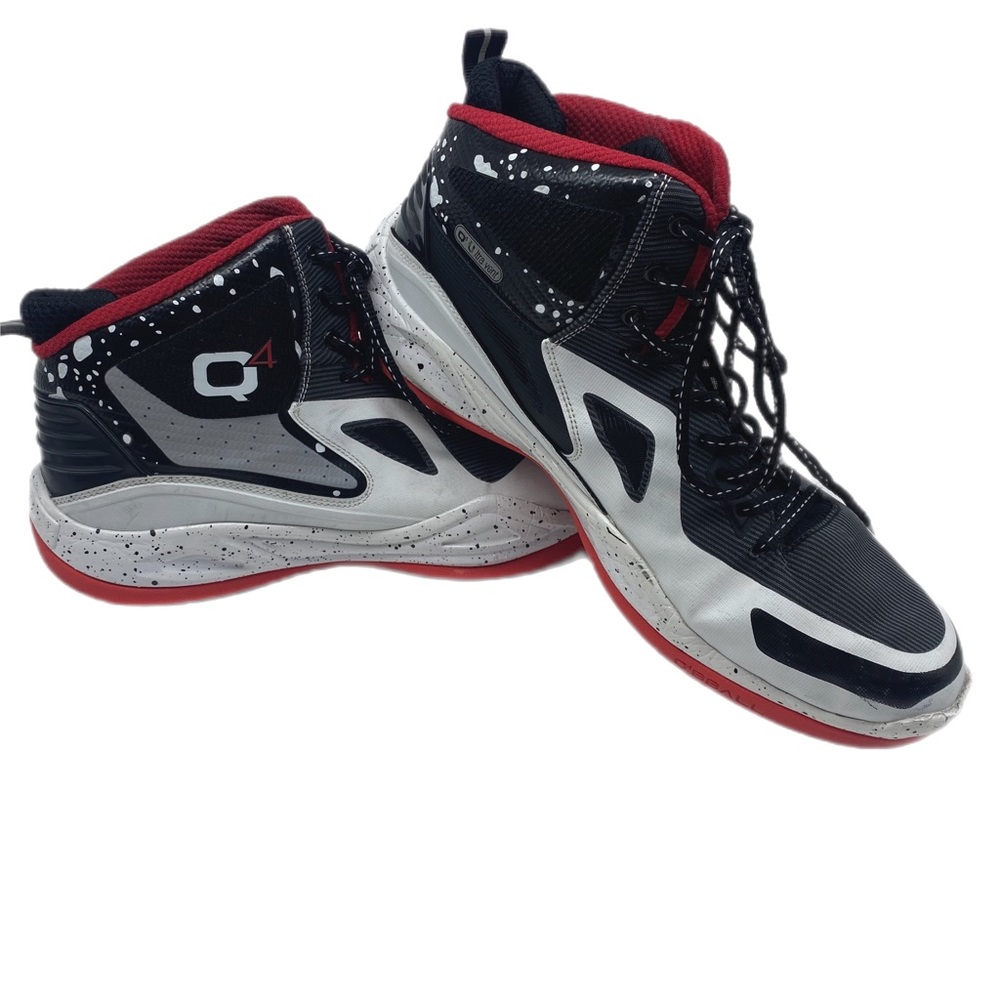 Q4 NFORCER Basketball Athletics Shoes. Black and Red. Size 12